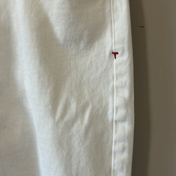 Tomorrow Denim Teresa Regular Cropped Jean White Button Fly Organic Cotton Sz 28 - Picture 5 of 16